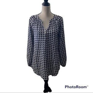 Mudpie Houndstooth Samantha Tunic Blouse S NWT